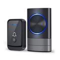 N189 Waterproof Wireless Doorbell - EU Plug, 200m Range, 52 Melodies - Black