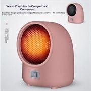 N4 400W Desktop Fan Heater with Smart Temperature Control - Pink