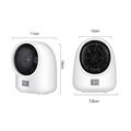 N4 400W Desktop Fan Heater with Smart Temperature Control - White