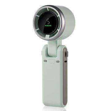 N607 Foldable Turbo Handheld Fan with Strap - Green