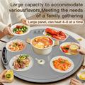 NCB-05 60cm Rollable Silicone Food Warmer Mat - 300W, Digital Display, Timer - Milky Coffee