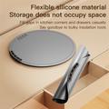 NCB-05 60cm Rollable Silicone Food Warmer Mat - 300W, Digital Display, Timer - Milky Coffee
