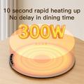 NCB-05 60cm Rollable Silicone Food Warmer Mat - 300W, Digital Display, Timer - Milky Coffee