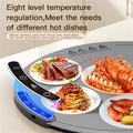 NCB-05 60cm Rollable Silicone Food Warmer Mat - 300W, Digital Display, Timer - Milky Coffee