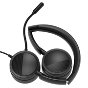 NEW BEE H360 Telephone Headset On Ear 3.5mm / USB Wired Noise Cancelling Microphone with Mic for Computer PC Laptop Stereo