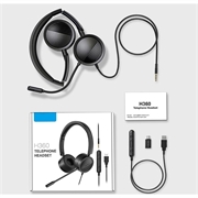 NEW BEE H360 Telephone Headset On Ear 3.5mm / USB Wired Noise Cancelling Microphone with Mic for Computer PC Laptop Stereo