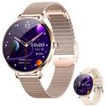 NX21 Health Monitoring Women Smartwatch - Bluetooth 5.3 & IP68 - Gold