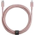 Native Union Night USB-C to Lightning Cable W. Leather Buckle - 3m - Rose