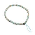 Natural Stone Beaded Phone Charm 16cm - Blue Strap