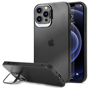 iPhone 12/12 Pro Hybrid Case with Hidden Kickstand - Black / Transparent