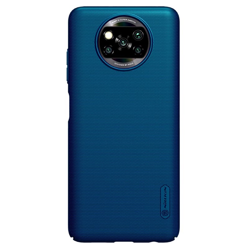 Nillkin Super Frosted Shield Xiaomi Poco X3 NFC Case - Blue