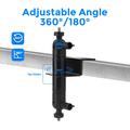 No-Drill Gutter Mount Bracket for Security Camera and Solar Panel - Black