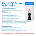 No-Drill Gutter Mount Bracket for Security Camera and Solar Panel - Black