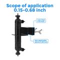 No-Drill Gutter Mount Bracket for Security Camera and Solar Panel - Black