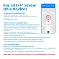 No-Drill Gutter Mount Bracket for Security Camera and Solar Panel - Black