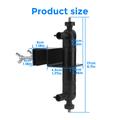 No-Drill Gutter Mount Bracket for Security Camera and Solar Panel - Black