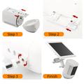 No-Drill Gutter Mount Bracket for Security Camera and Solar Panel - White