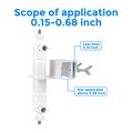 No-Drill Gutter Mount Bracket for Security Camera and Solar Panel - White