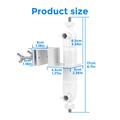No-Drill Gutter Mount Bracket for Security Camera and Solar Panel - White