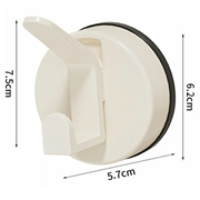 No-Drill Vacuum Suction Cup Wall Hook for Bathroom & Kitchen - White