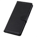 Nokia C2 2nd Edition Wallet Case with Magnetic Closure - Black
