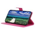 Nokia C2 2nd Edition Wallet Case with Magnetic Closure - Hot Pink