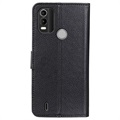 Nokia C21 Plus Wallet Case with Magnetic Closure - Black