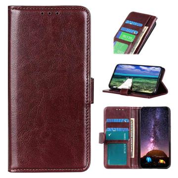 Nokia G60 Wallet Case with Magnetic Closure - Brown