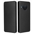 Nokia X10/X20 Flip Case - Carbon Fiber - Black