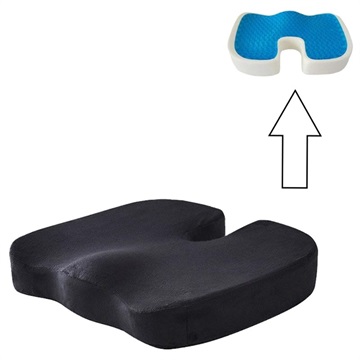 Non-Slip Orthopedic Office Chair Seat Cushion - Black