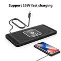 Non-Slip Silicone Wireless Car Charger 15W - USB-A - Black