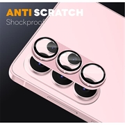 Samsung Galaxy S26 Northjo Full Protection Matte Metal and Tempered Glass Camera Lens Protector - Pink