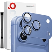 iPhone 18 Pro Northjo Full Protection Matte Metal and Tempered Glass Camera Lens Protector - Blue