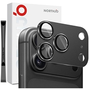 iPhone 18 Pro Max Northjo Full Protection Matte Metal and Tempered Glass Camera Lens Protector - Grey