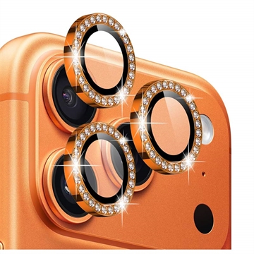 iPhone 17 Pro/17 Pro Max Northjo Rhinestone Camera Lens Protector Set - Orange