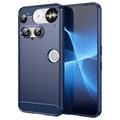 Nothing Phone (3) Brushed TPU Case - Carbon Fiber - Blue