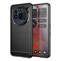 Nothing Phone (3a) Pro Brushed TPU Case - Carbon Fiber