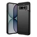 Nothing Phone (4a) Brushed TPU Case - Carbon Fiber - Black