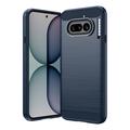 Nothing Phone (4a) Brushed TPU Case - Carbon Fiber - Blue