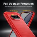 Nothing Phone (4a) Brushed TPU Case - Carbon Fiber - Red