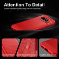 Nothing Phone (4a) Brushed TPU Case - Carbon Fiber - Red