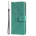 Nothing Phone (4a) Mandala Wallet Case with Wrist Strap - Mint Green