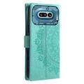 Nothing Phone (4a) Mandala Wallet Case with Wrist Strap - Mint Green