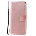 Nothing Phone (4a) Mandala Wallet Case with Wrist Strap - Pink