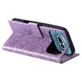Nothing Phone (4a) Mandala Wallet Case with Wrist Strap - Purple