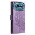 Nothing Phone (4a) Mandala Wallet Case with Wrist Strap - Purple