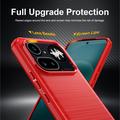 Nothing Phone (4a) Pro Brushed TPU Case - Carbon Fiber - Red