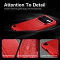 Nothing Phone (4a) Pro Brushed TPU Case - Carbon Fiber - Red