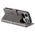 Nothing Phone (4a) Pro Mandala Wallet Case with Wrist Strap - Grey