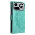Nothing Phone (4a) Pro Mandala Wallet Case with Wrist Strap - Mint Green